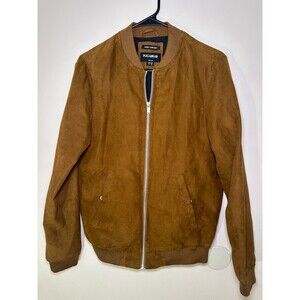 Pull&Bear Brown suede bomber jacket SIZE S